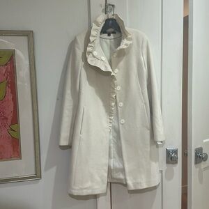 DKNY ruffled Peacoat size 4